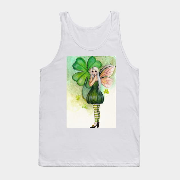 St Patricks Day Green Faerie Tank Top by KimTurner